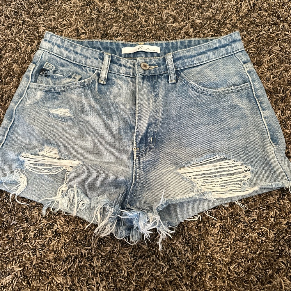 kancan Distressed Denim Shorts